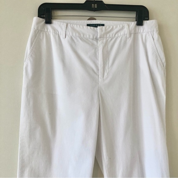 Lauren Ralph Lauren White Cotton Pants Size 10 - Picture 2 of 7
